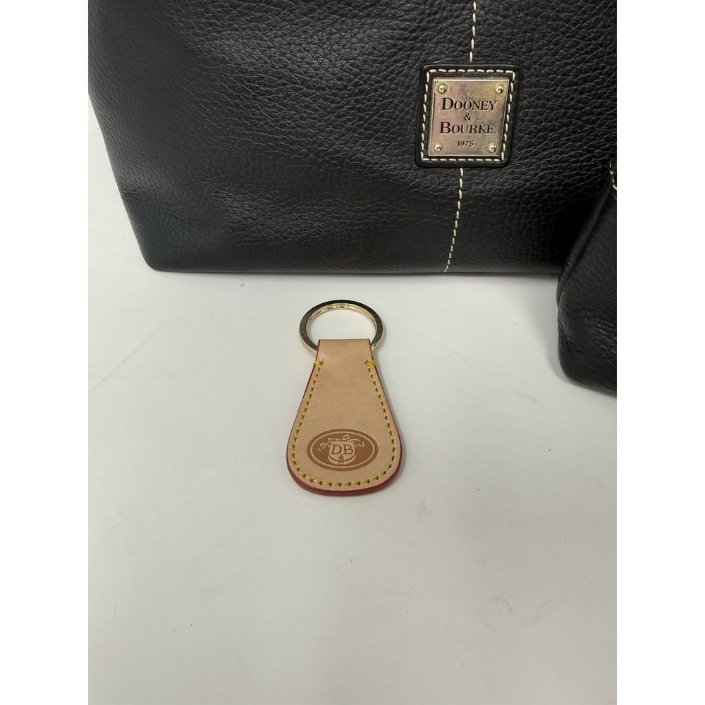 DOONEY & BOURKE Pebble Grain Double Pocket Satchel - Black - Picture 11 of 14